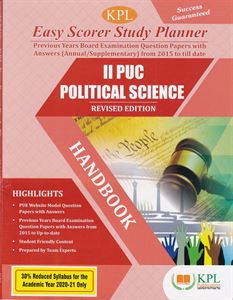 Picture of KPL Easy Scorer Study Planner Solved Papers II Puc Political Science