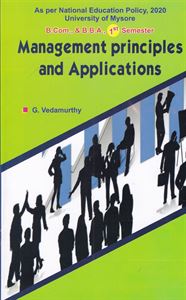 Picture of Management Principles And Applications 1st Sem B.Com & B.B.A Mysore University As Per NEP  
