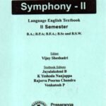 Symphony -II English Textbook for II Sem B.A, B.Sc