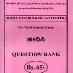 Basic of Corporate Accounting for 3rd Sem B.Com QB