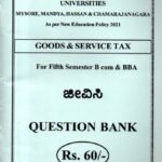Goods & Service Tax for 5th Sem B.Com & BBA QB